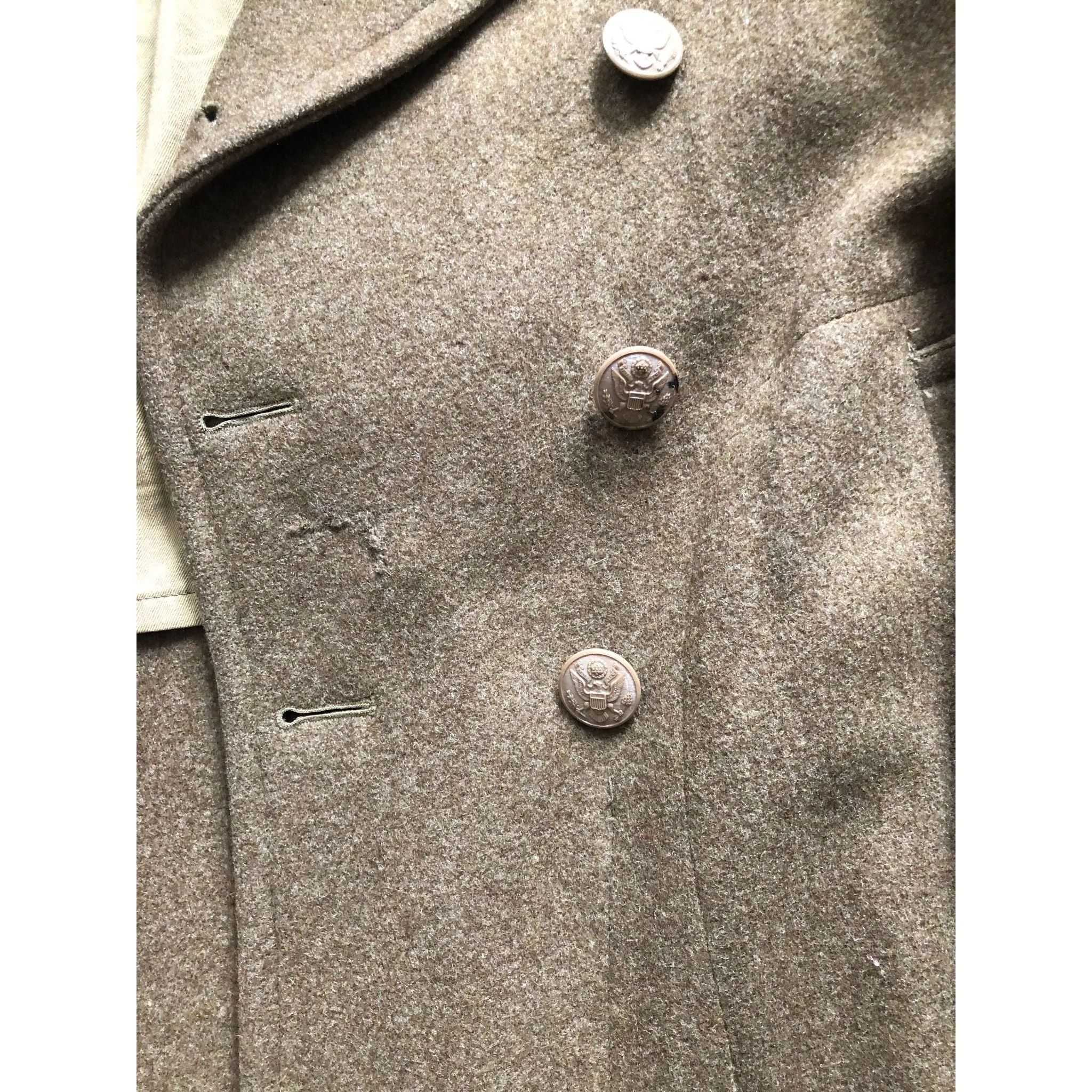 1942 WWII Wool Officer Overcoat