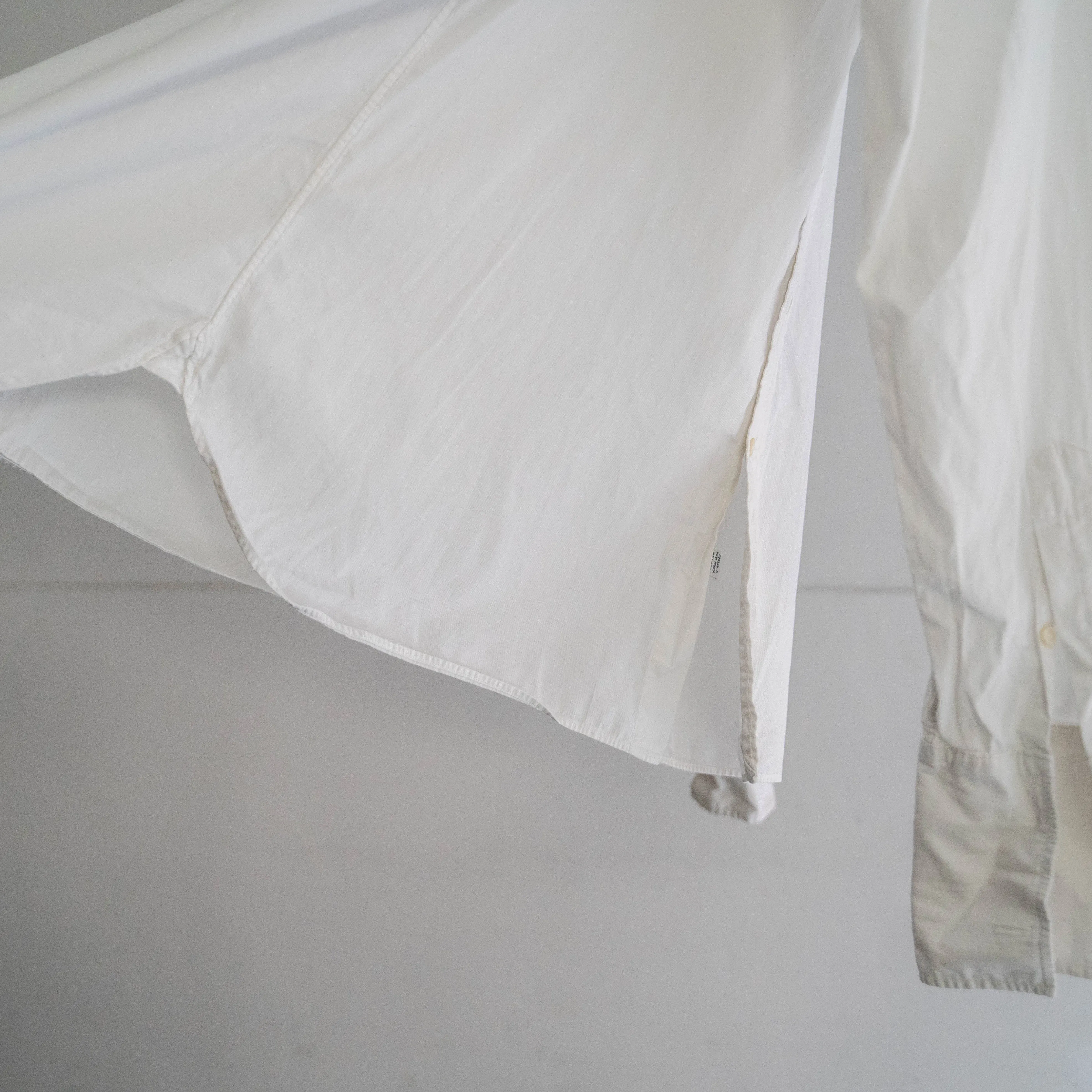 1990s Ralph Lauren white color light corduroy dress shirt