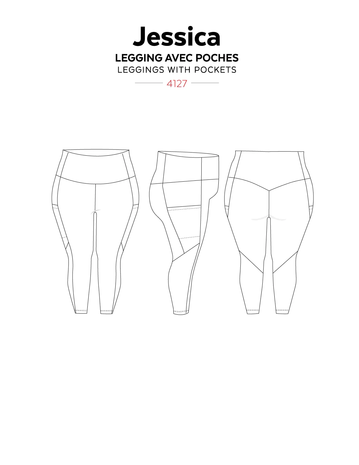 4127 // JESSICA Leggings with side pocket