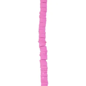 4mm Vinyl/Vulcanite Heishi Beads - Magenta