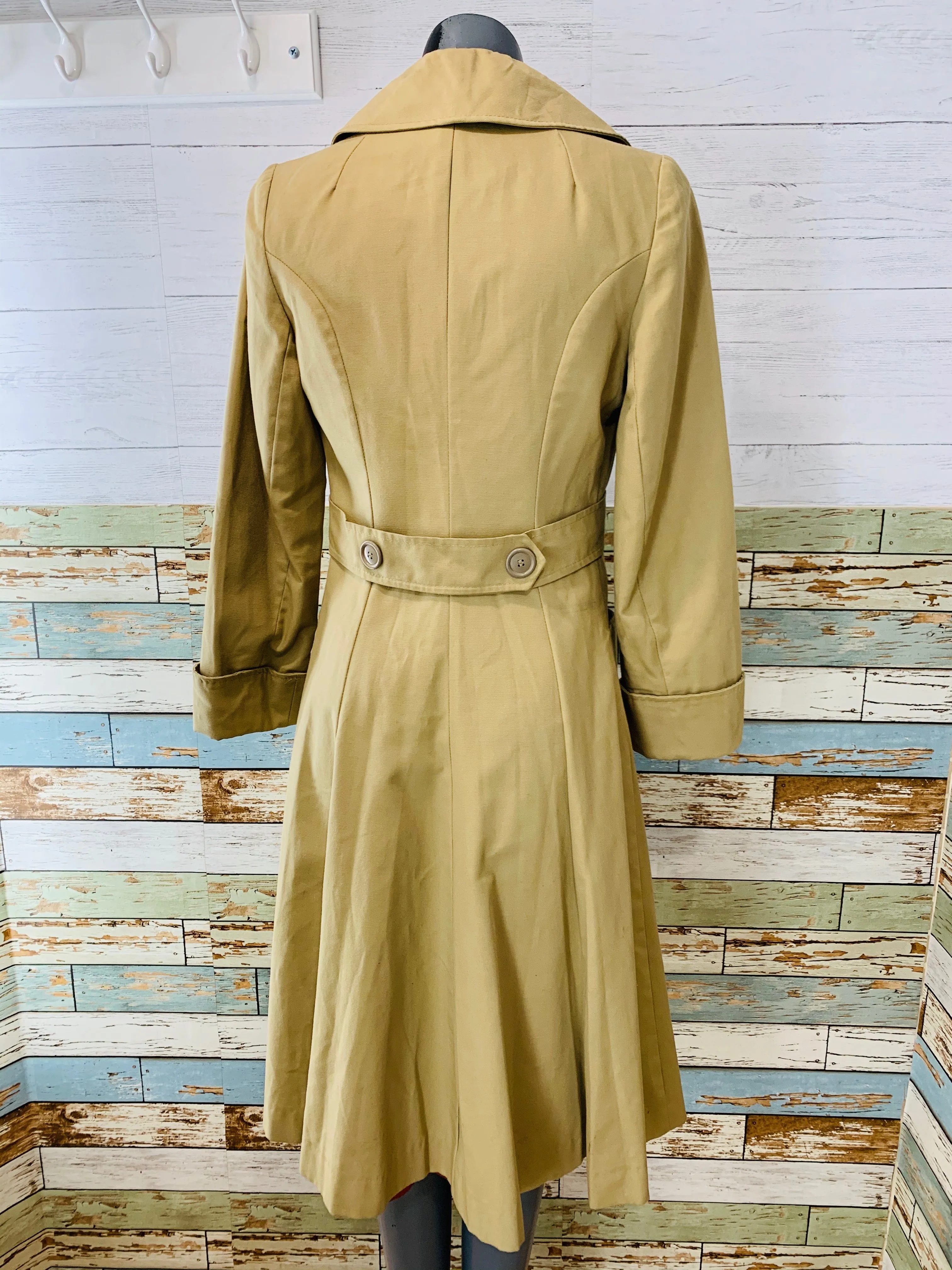 70’s khaki A-line Trench coat