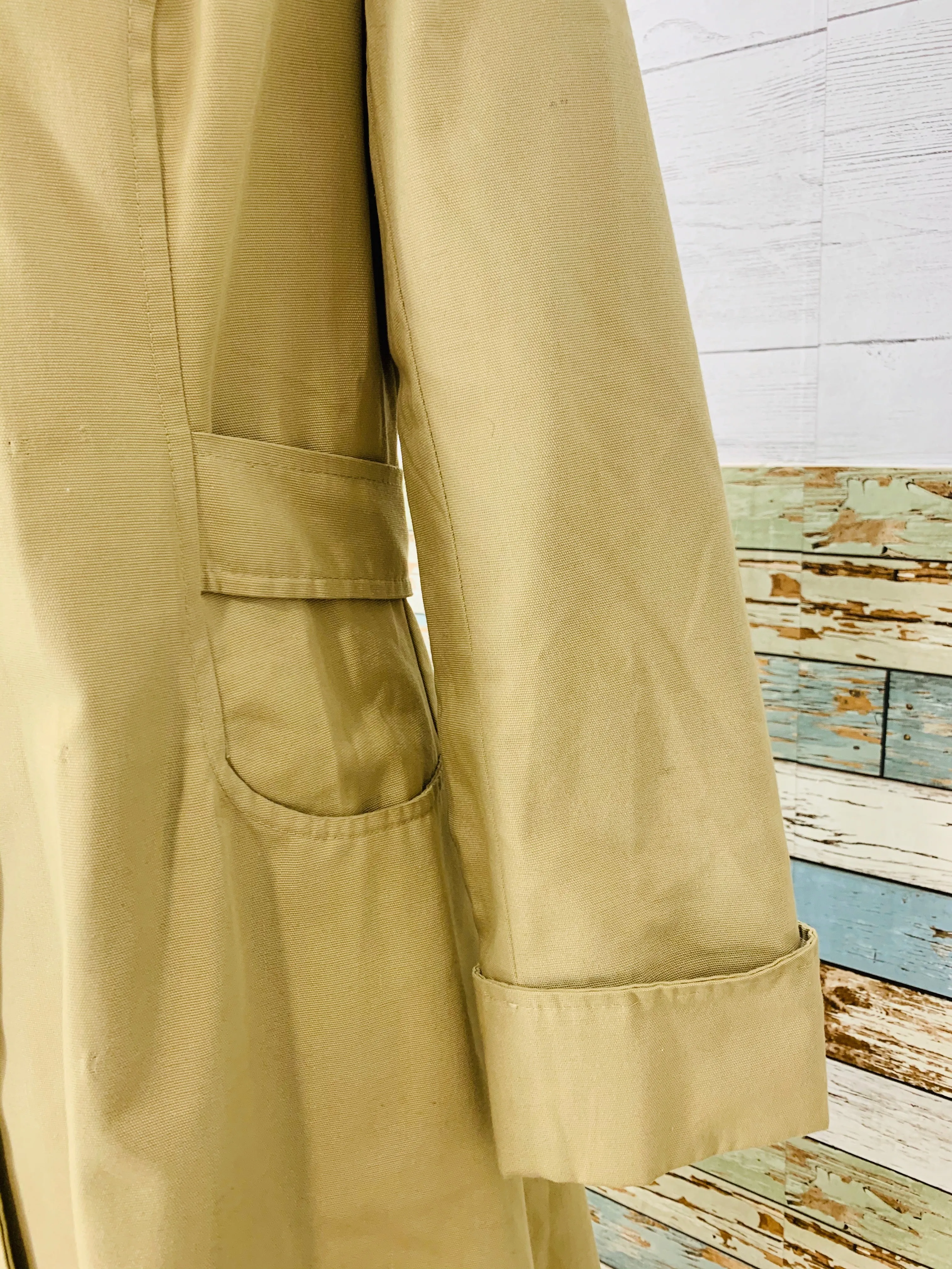 70’s khaki A-line Trench coat