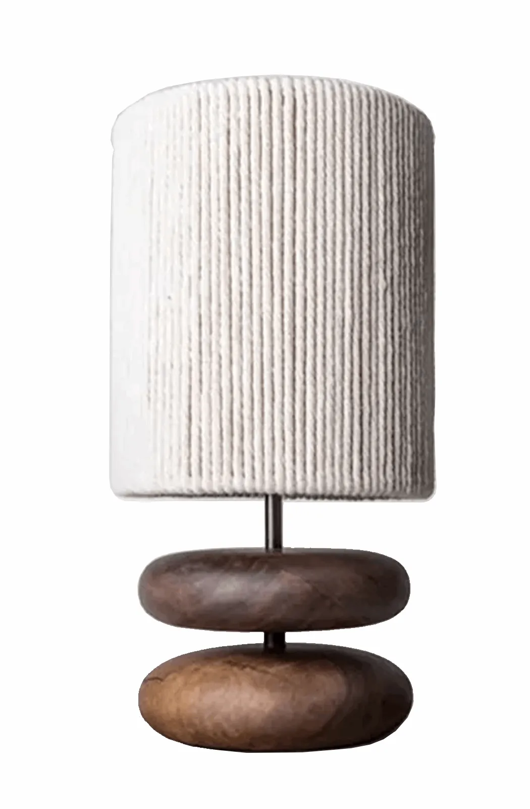 African modern table lamp made by wood and cords