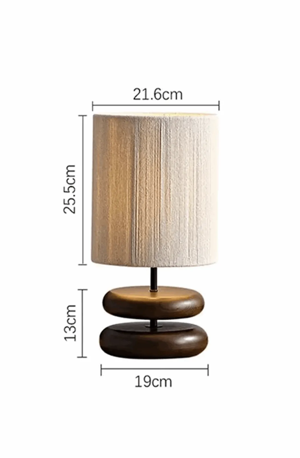 African modern table lamp made by wood and cords