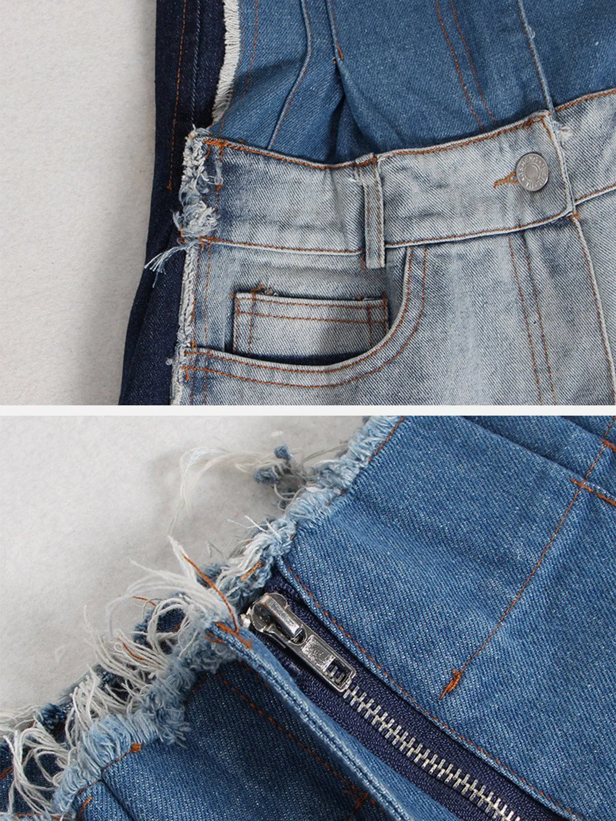 AlanBalen® - Color Clash High Waist Jeans