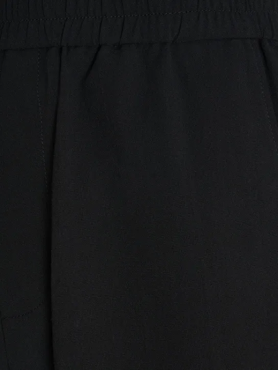 AMI Paris   Cotton crepe Bermuda shorts 