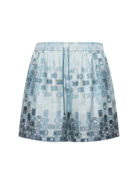 Amiri   Gradient Tape silk pajama shorts 