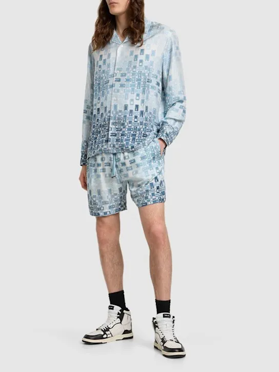 Amiri   Gradient Tape silk pajama shorts 