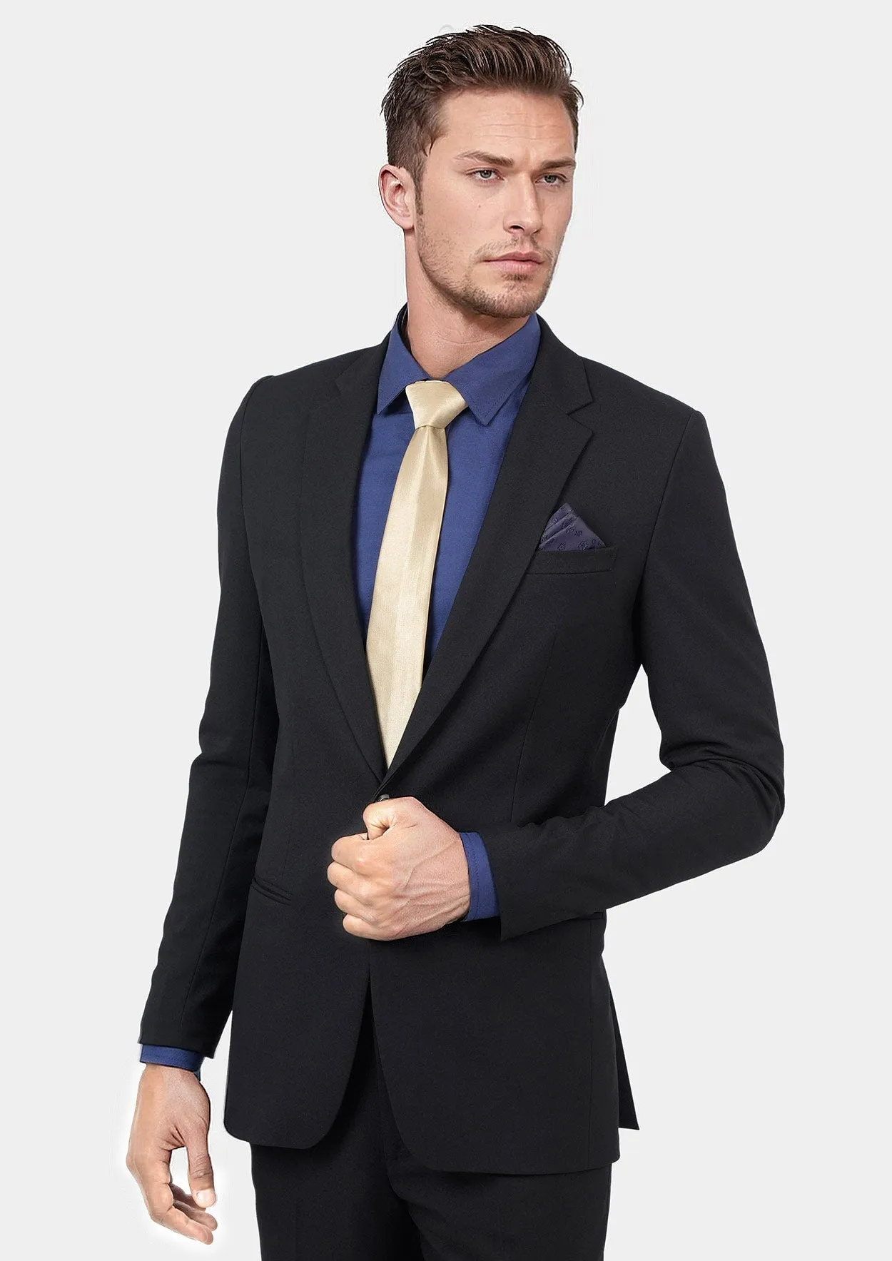 Astor Jet Black Twill Jacket