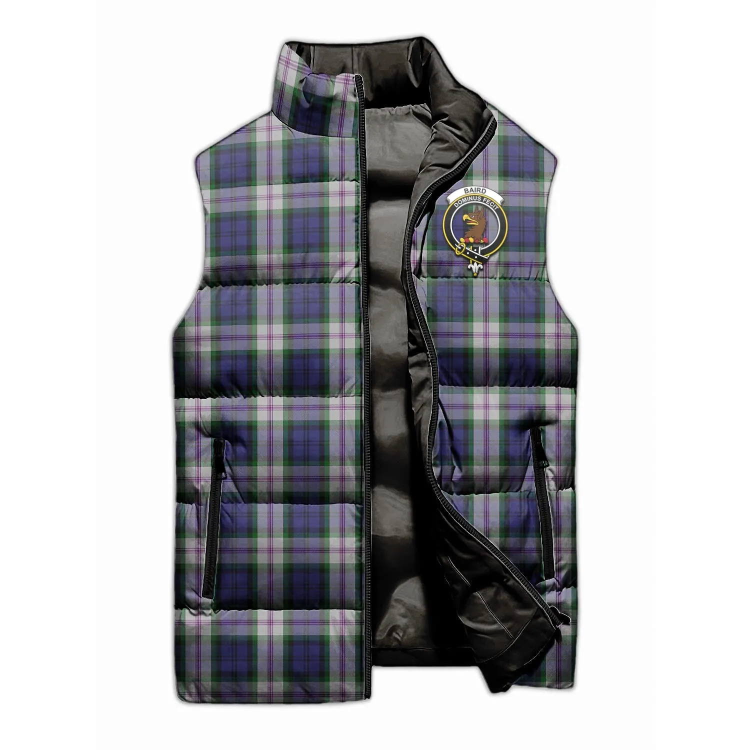 Baird Dress Tartan Sleeveless Puffer Jacket with Family Crest