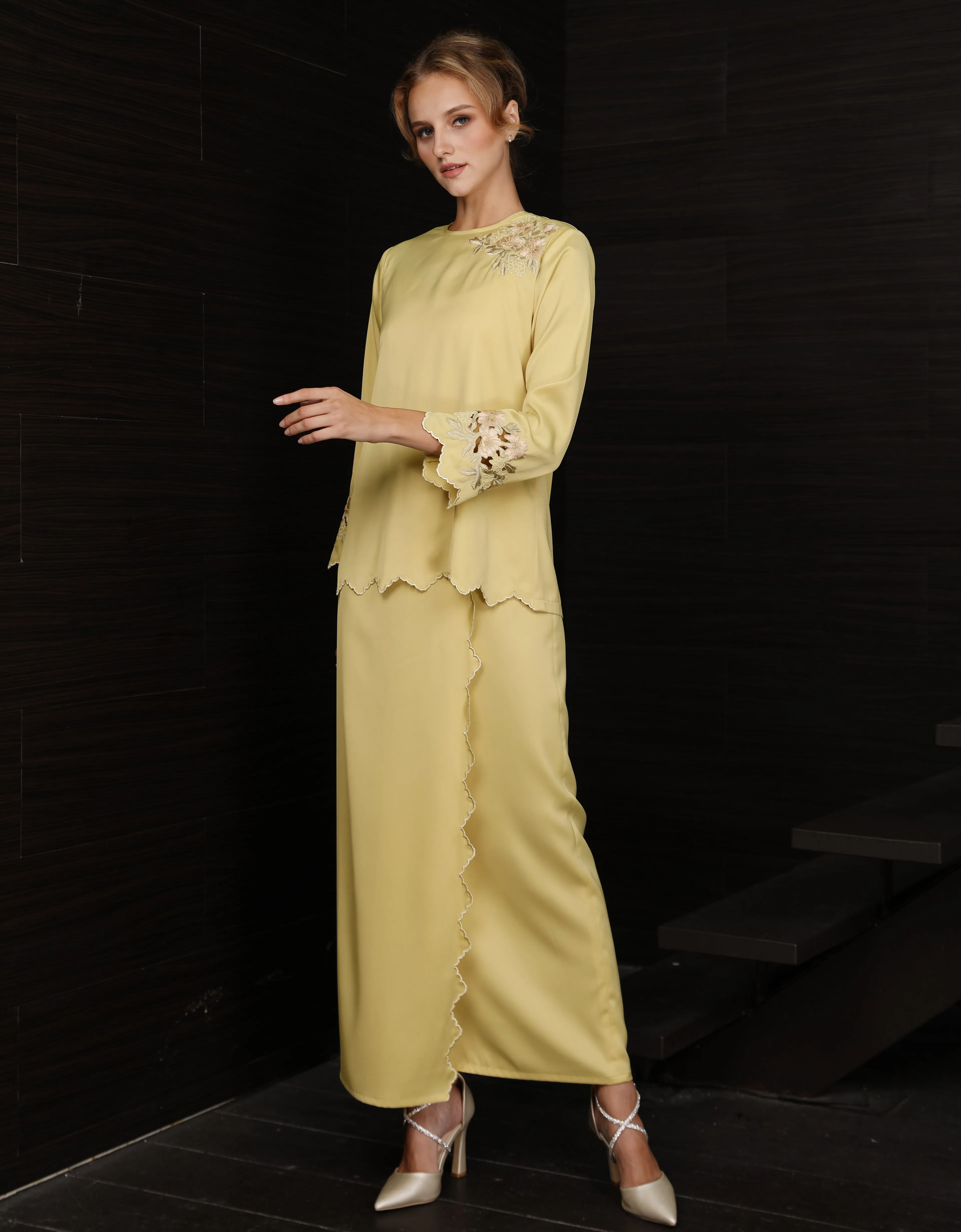 BAJU KURUNG KEDAH AIVEE (SWEET YELLOW)