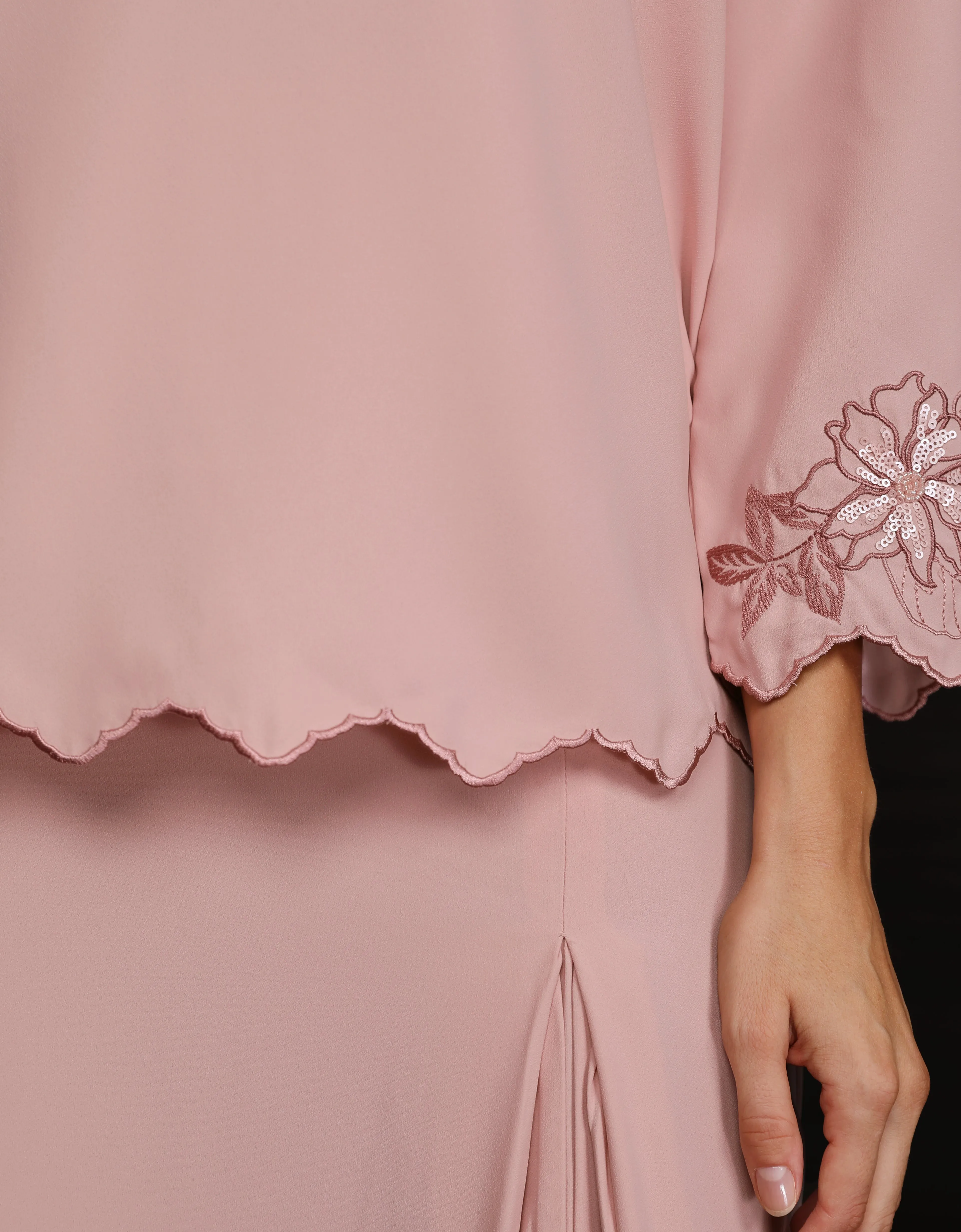BAJU KURUNG KEDAH CHALINA (DUSTY PINK)