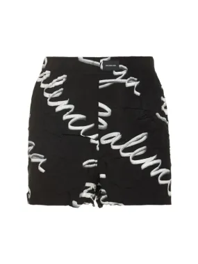 Balenciaga   Logo viscose pajama shorts 