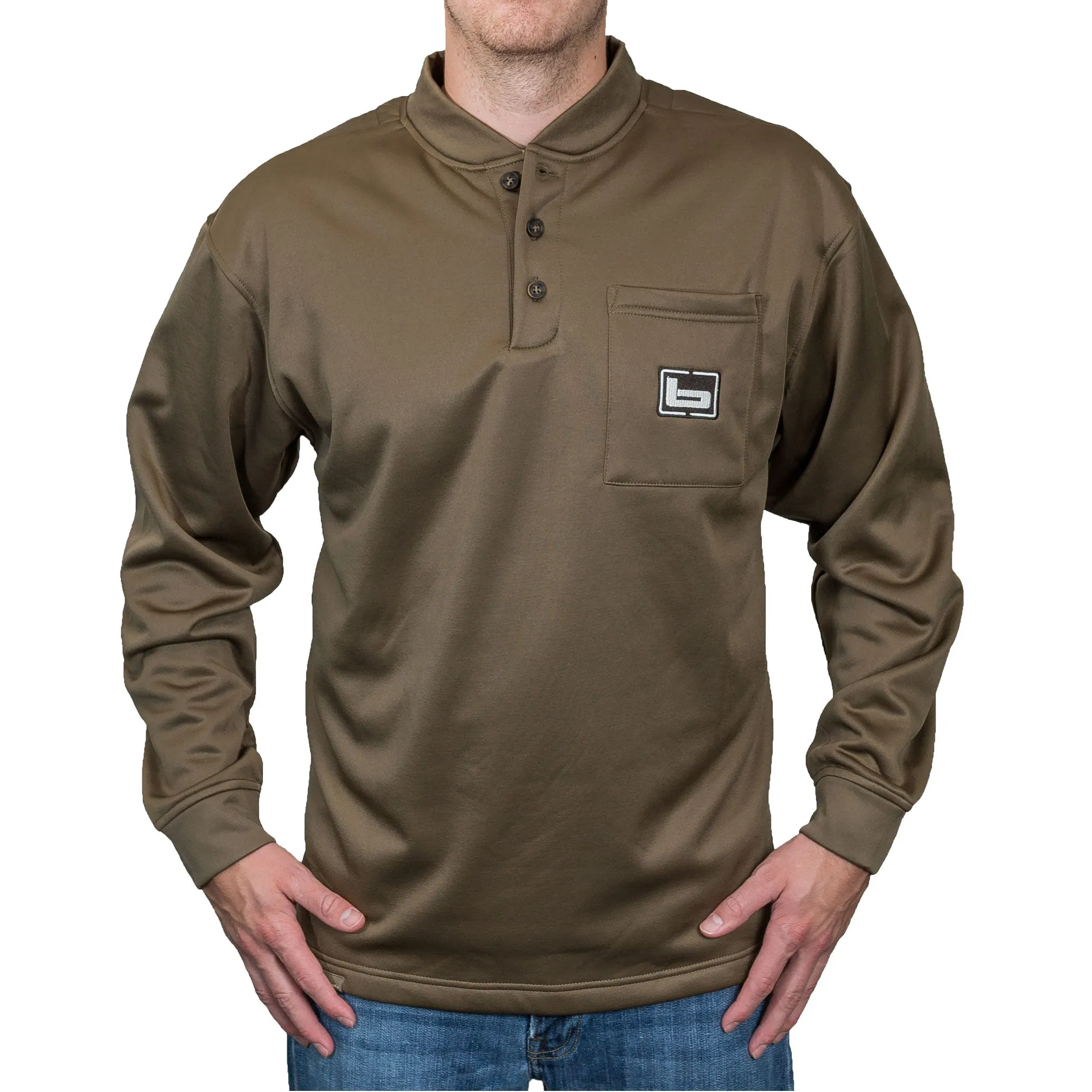 Banded TEC Fleece Henley Long Sleeve Shirt