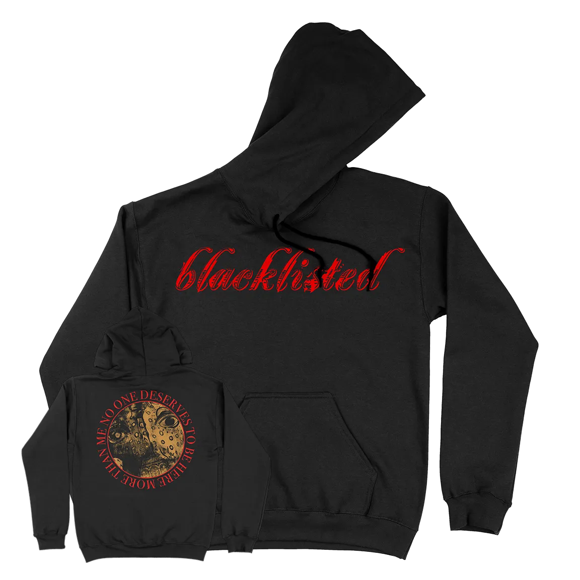 Blacklisted “No One: Logo” Black Hooded Sweatshirt