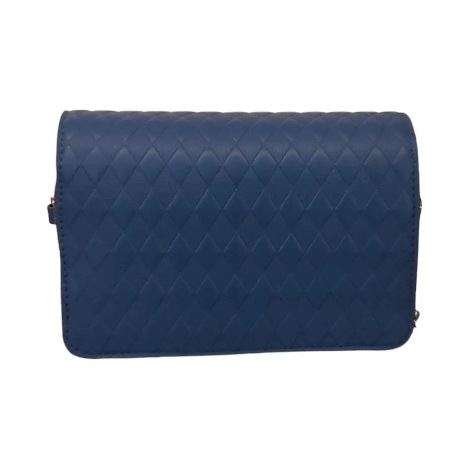 Blue Quilted Crossbody Bag