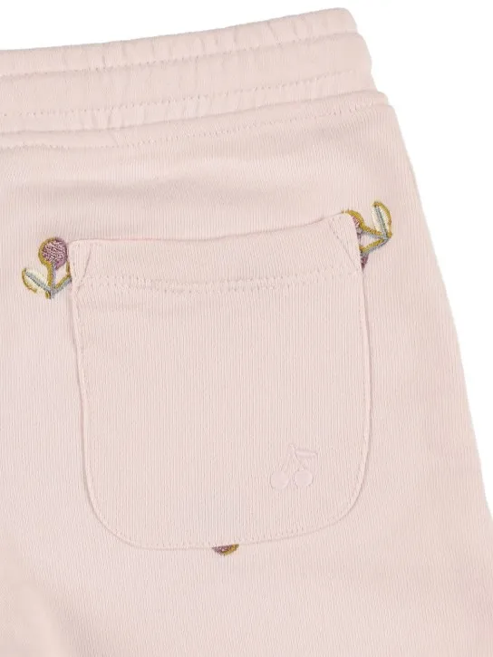 Bonpoint   Cherry embroidered cotton sweat shorts 