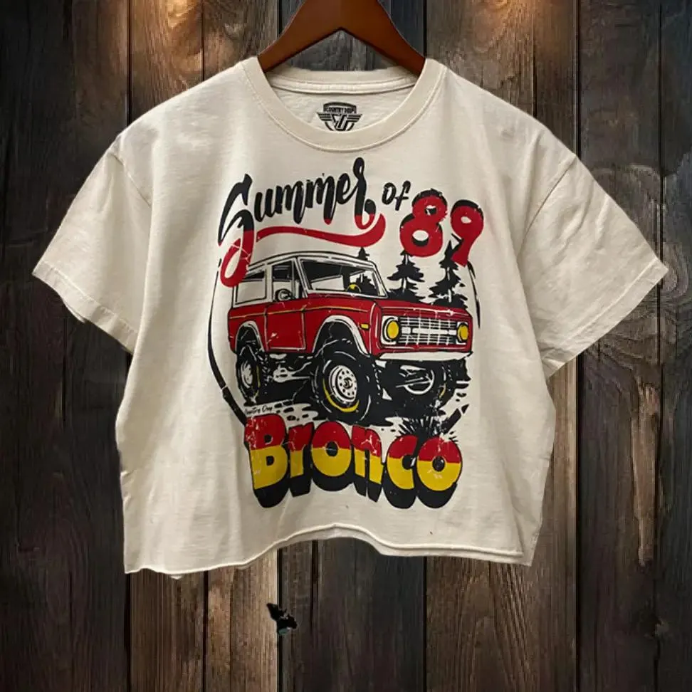 Bronco Summer of 1989 Vintage Relaxed Crop T-Shirt