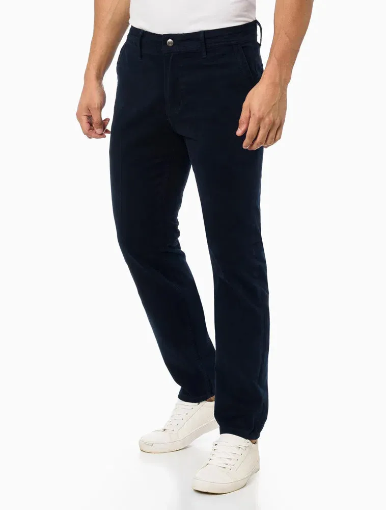 Calça De Sarja Masculina Chino Skinny Cintura Baixa Color Calvin Klein