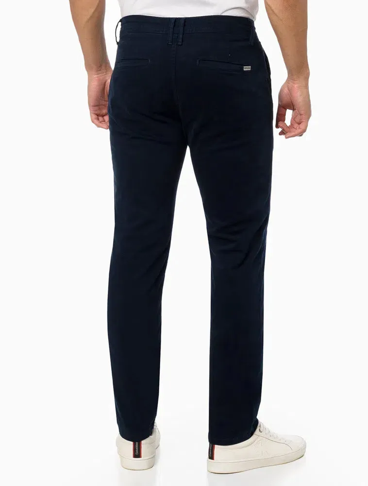 Calça De Sarja Masculina Chino Skinny Cintura Baixa Color Calvin Klein
