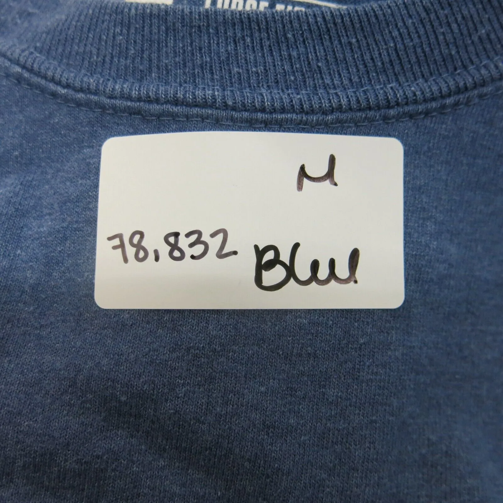Carhartt Shirt Men 2XL Blue Crew Neck Tee Short Sleeve Lightweight Loose Fit