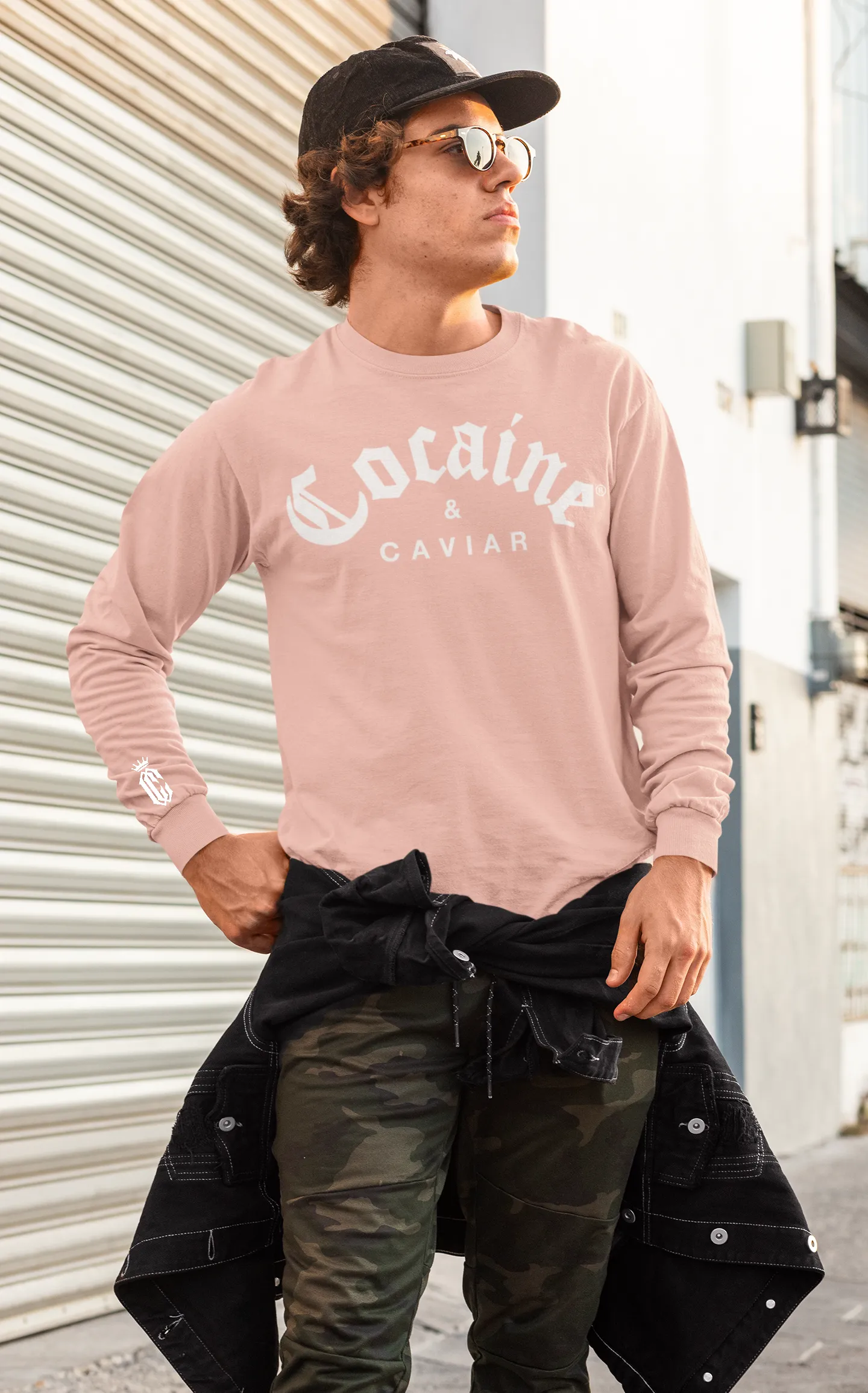 CHAMPAGNE & CAVIAR  DUSTY PINK SWEATSHIRT