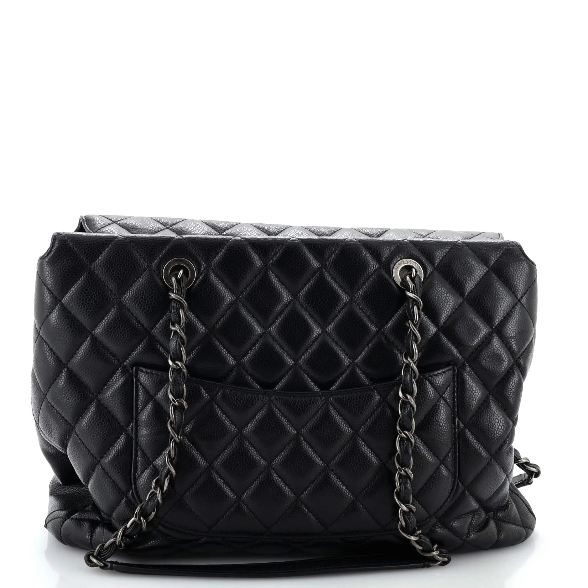 Chanel City Shopping Tote Quilted Caviar