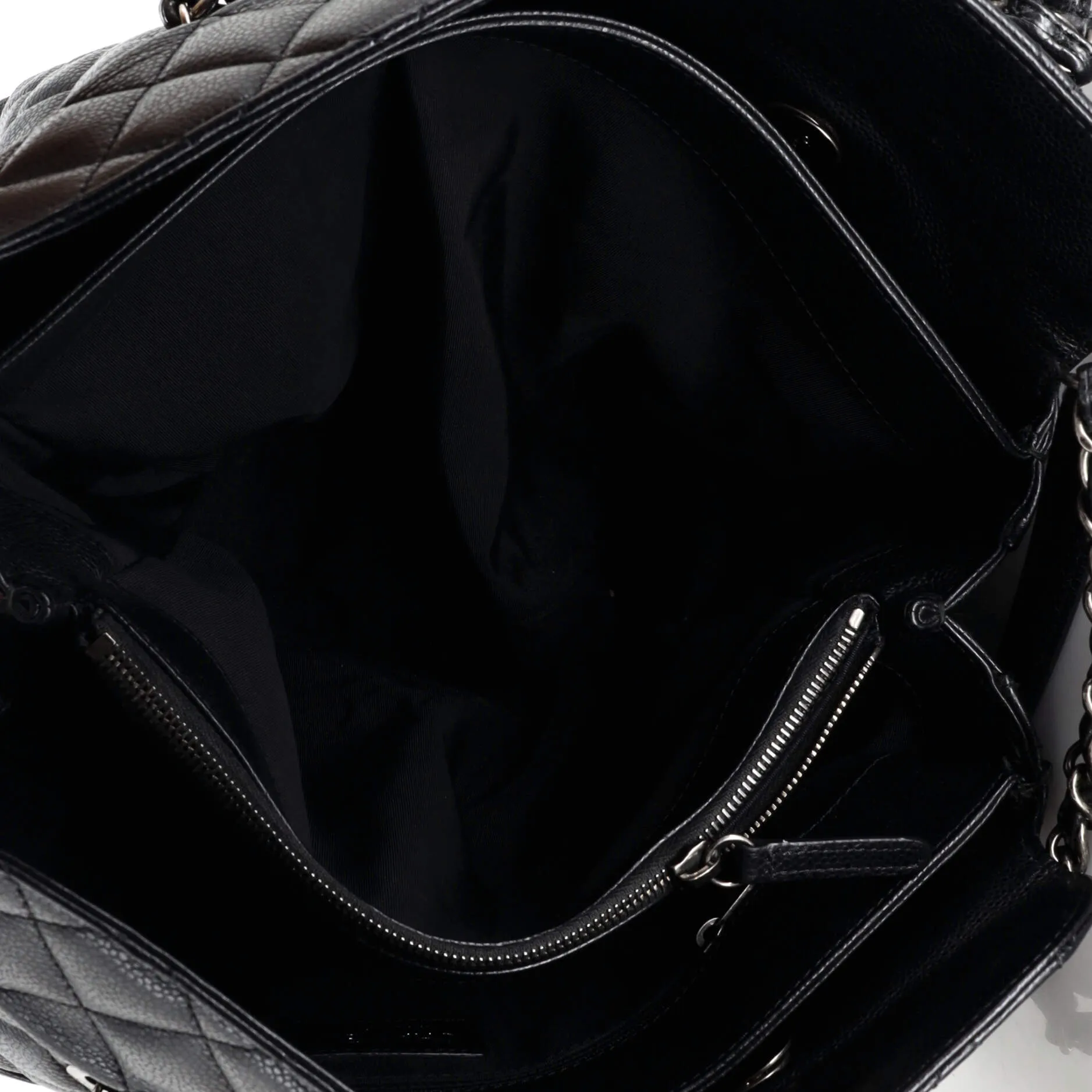 Chanel City Shopping Tote Quilted Caviar