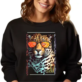 Cheetah Vibes: Join the Fierce Tribe Women's Sweatshirt