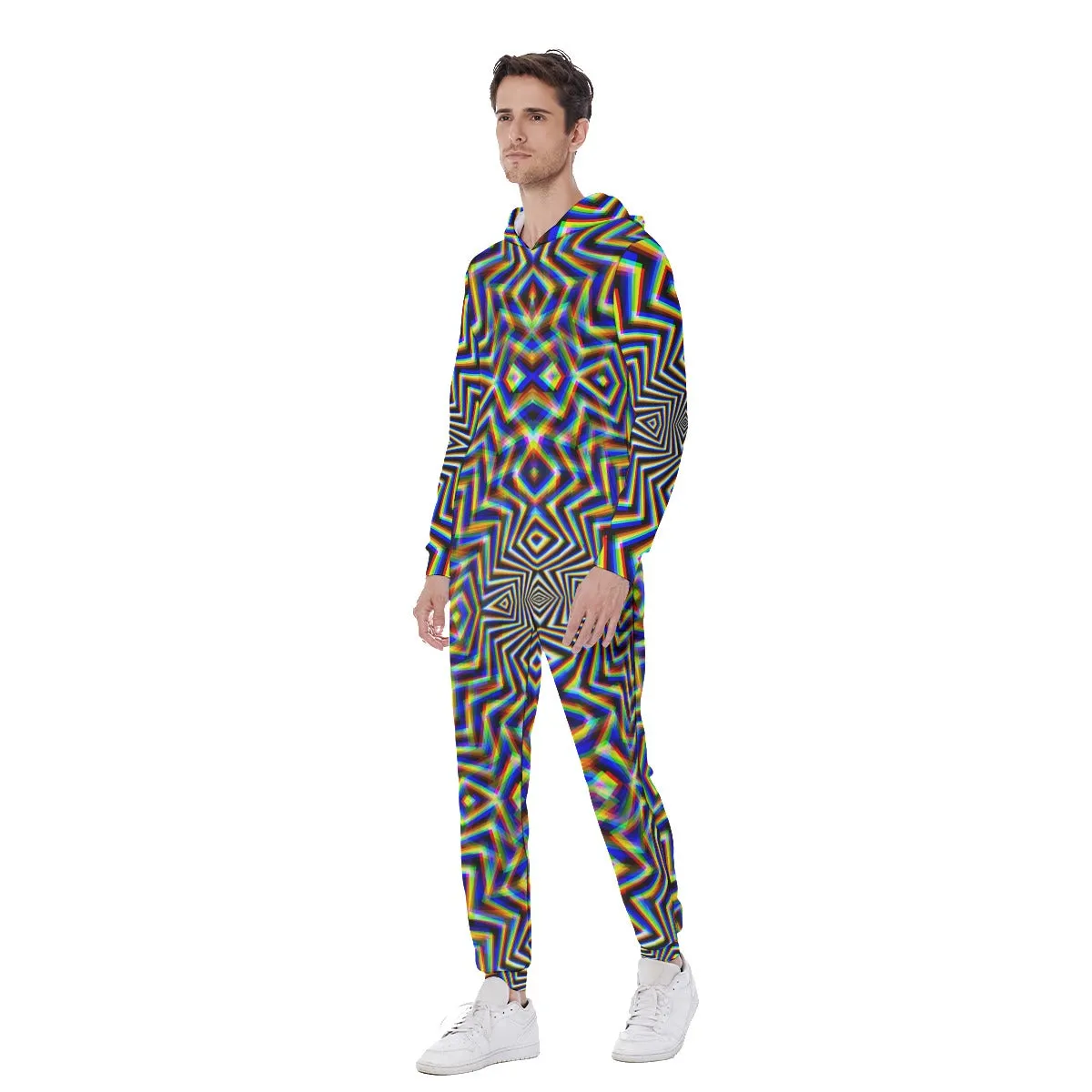 Chromadelic Men's Hooded Jumpsuit / Bodysuit / Onesie