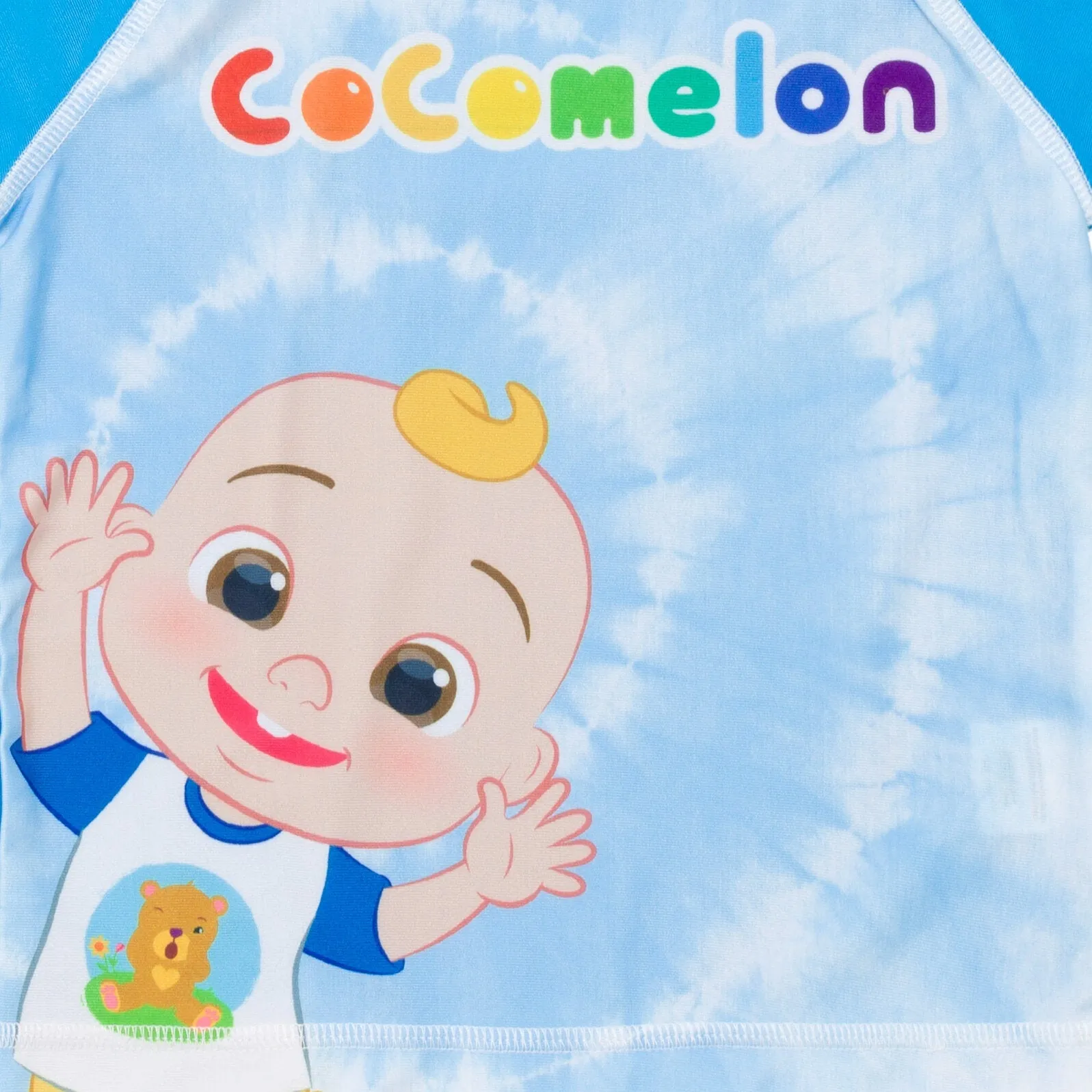 CoComelon UPF 50  Rash Guard Swim Trunks Outfit Set