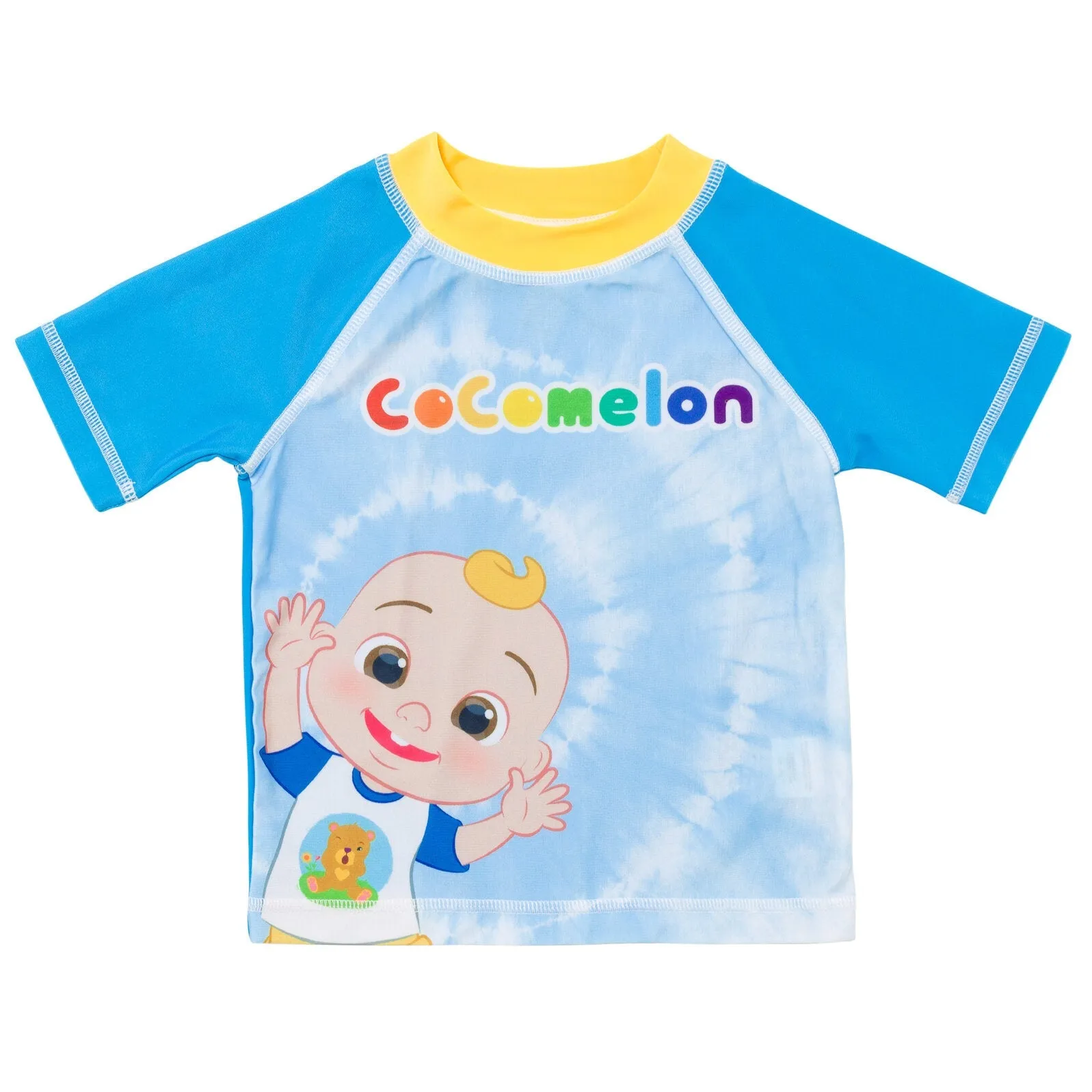 CoComelon UPF 50  Rash Guard Swim Trunks Outfit Set