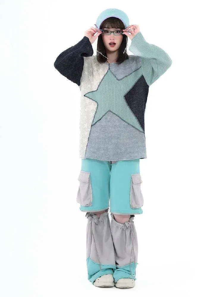 Color Clash Sweatshirt Long Sweatpants【s0000005718】