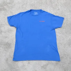 Columbia PFG Mens T Shirt Top 100% Cotton Back Graphic Tee Short Sleeve Blue L
