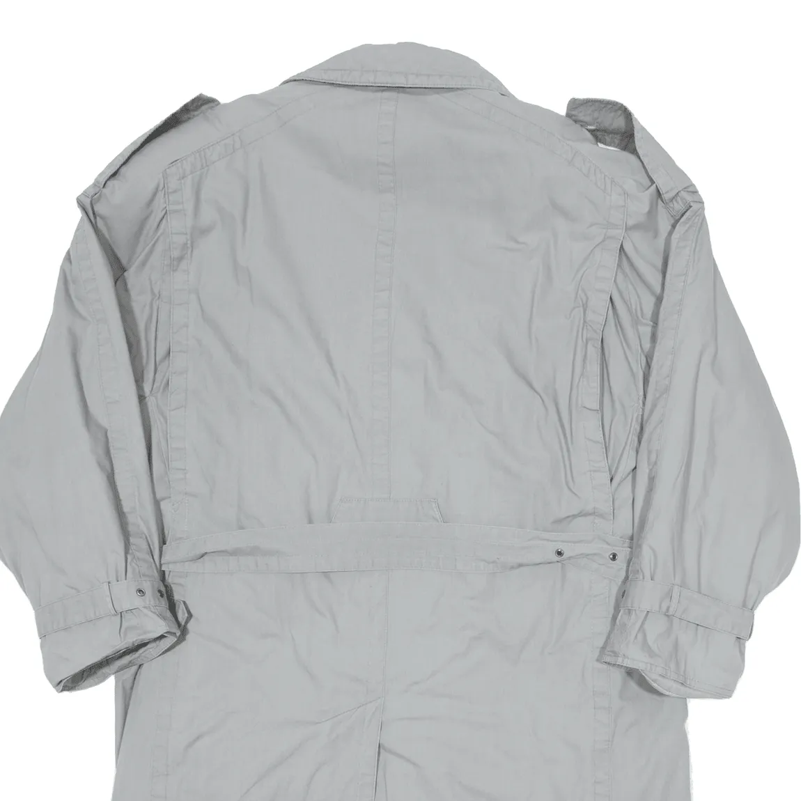 CREATION MANOR Insulated Mens Trench Coat Grey 90s L