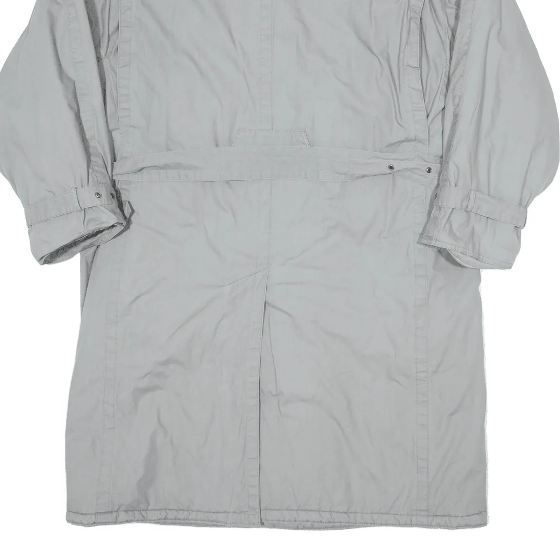 CREATION MANOR Insulated Mens Trench Coat Grey 90s L