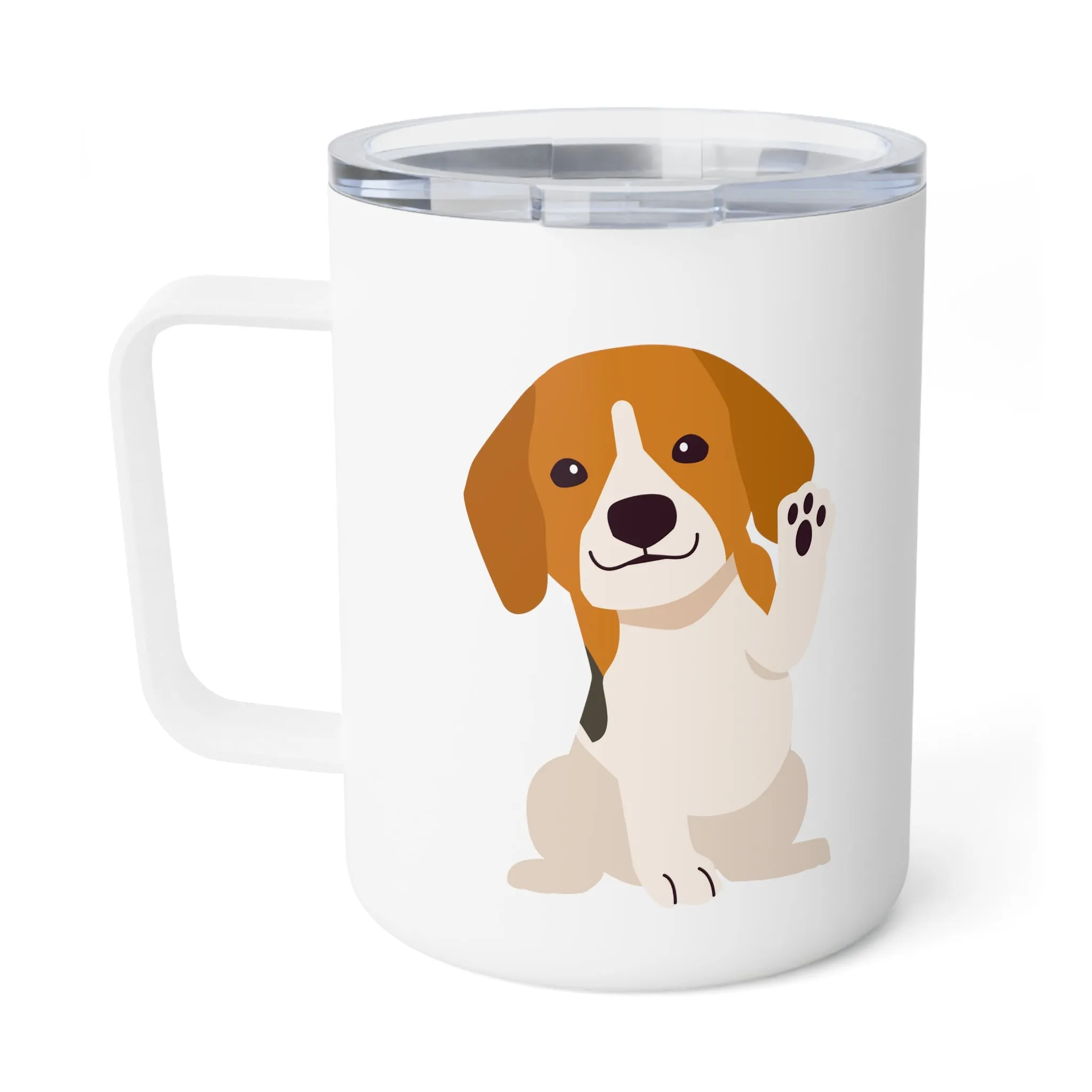 Cute Beagle Mom Insulated Coffee Mug, 10oz  for hot and cold drinks Dog Lover Gift, Gift for Her, Dog People