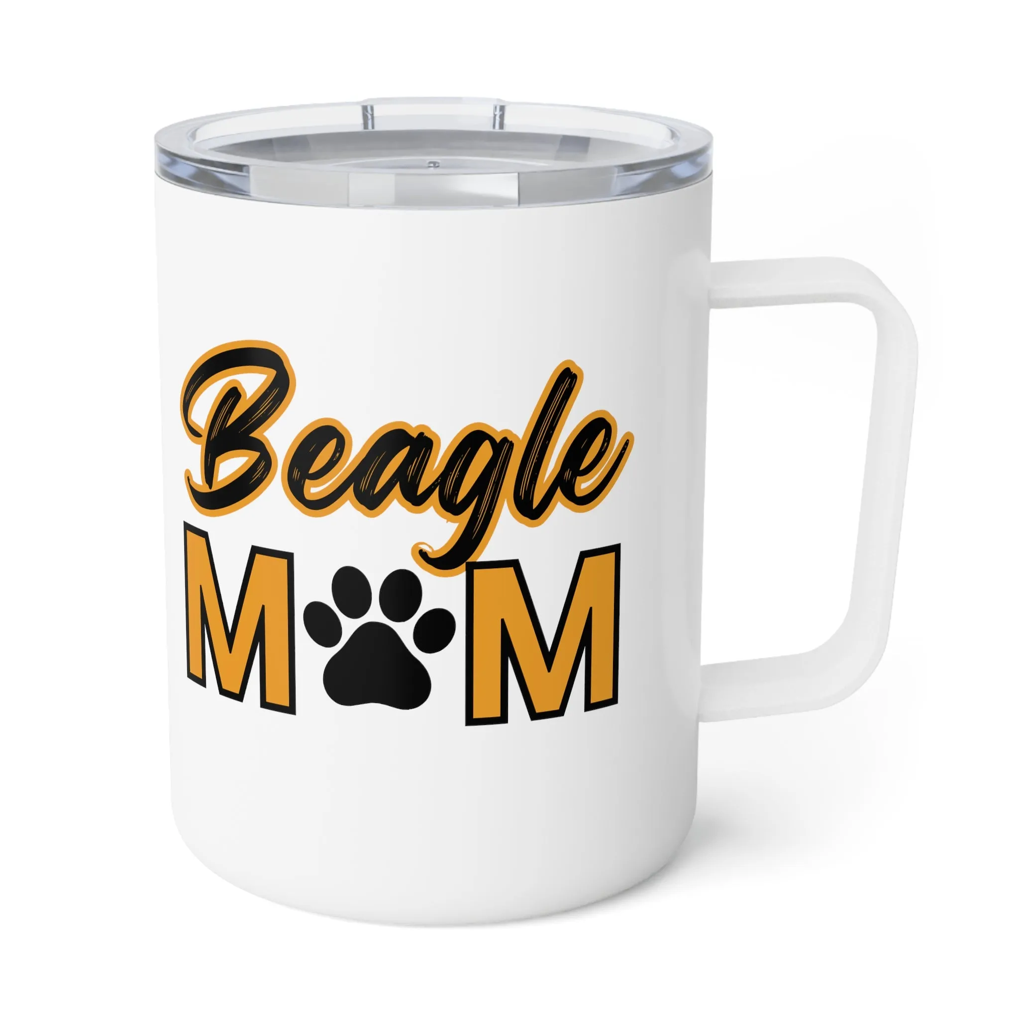 Cute Beagle Mom Insulated Coffee Mug, 10oz  for hot and cold drinks Dog Lover Gift, Gift for Her, Dog People