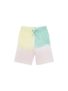 Diesel Kids   Color block cotton sweat shorts 