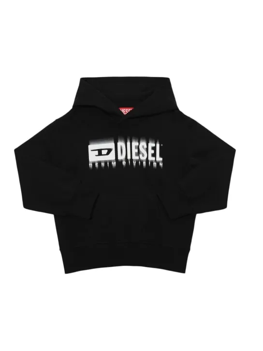 Diesel Kids   Cotton hooded sweatshirt w/logo 