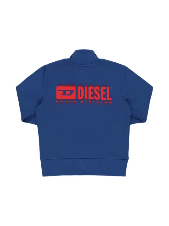 Diesel Kids   Cotton zip-up sweatshirt w/logo 
