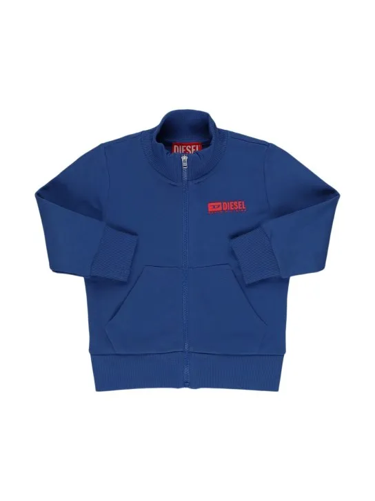 Diesel Kids   Cotton zip-up sweatshirt w/logo 
