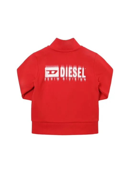 Diesel Kids   Cotton zip-up sweatshirt w/logo 