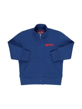 Diesel Kids   Cotton zip-up sweatshirt w/logo 