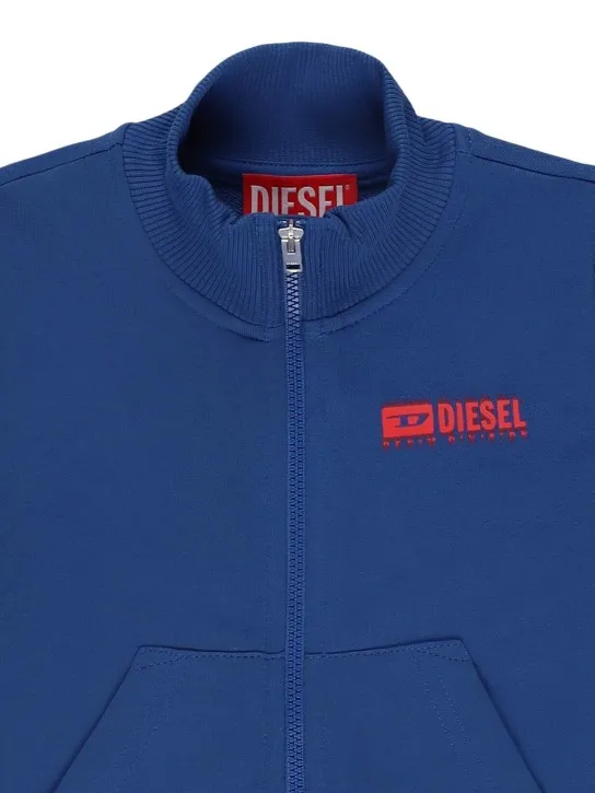 Diesel Kids   Cotton zip-up sweatshirt w/logo 