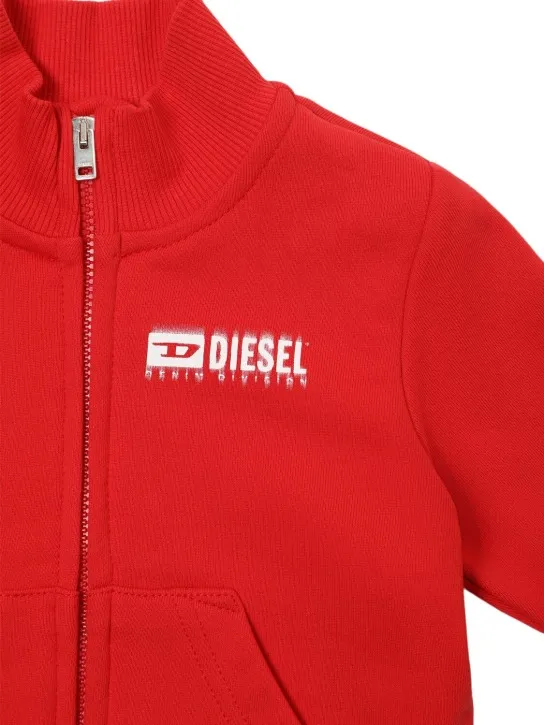 Diesel Kids   Cotton zip-up sweatshirt w/logo 