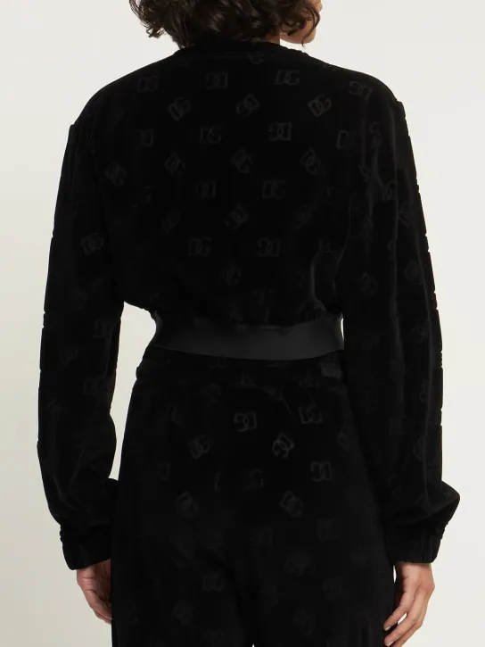 Dolce&amp;Gabbana   Chenille monogram jacquard sweatshirt 