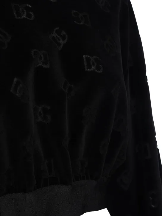 Dolce&amp;Gabbana   Chenille monogram jacquard sweatshirt 