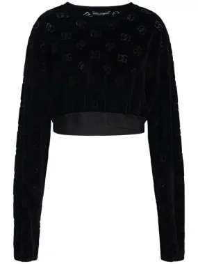 Dolce&amp;Gabbana   Chenille monogram jacquard sweatshirt 