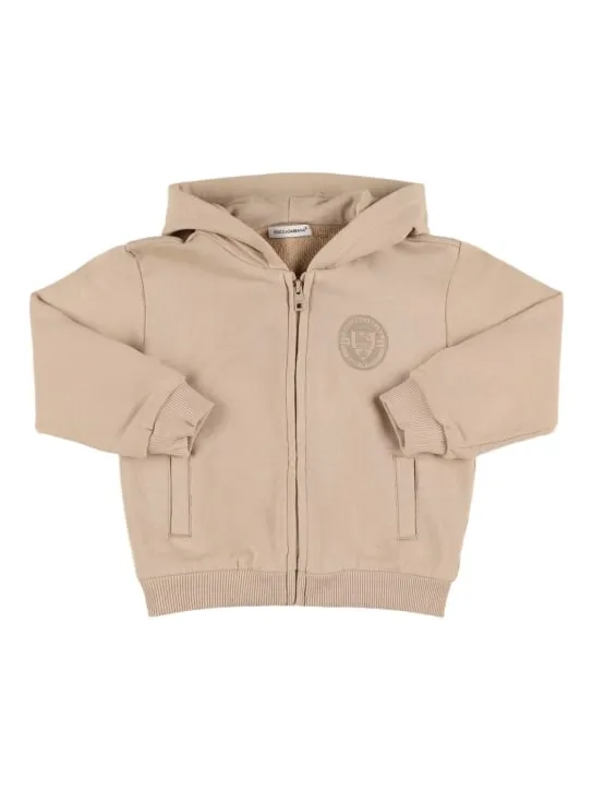 Dolce&amp;Gabbana   Cotton full-zip hooded sweatshirt 